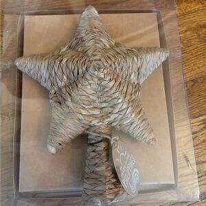 Woven Star tree topper nwt
